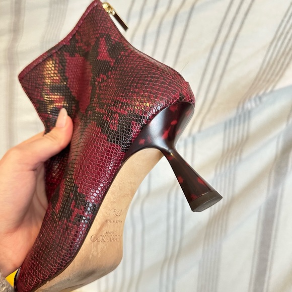 Jimmy Choo Kix Snakeskin Ankle Booties 37.5 - Picture 11 of 13